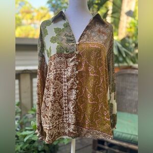 Alex & Lili Paisley Lightweight Blouse Size S